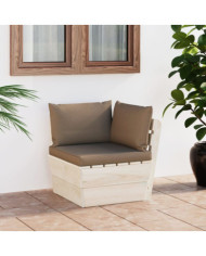 Canapé d'angle palette de jardin avec coussins Épicéa imprégné | Mobilier & Déco