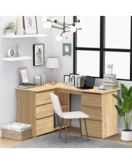 Bureau d'angle Chêne sonoma 145x100x76 cm Bois d'ingénierie | Mobilier & Déco