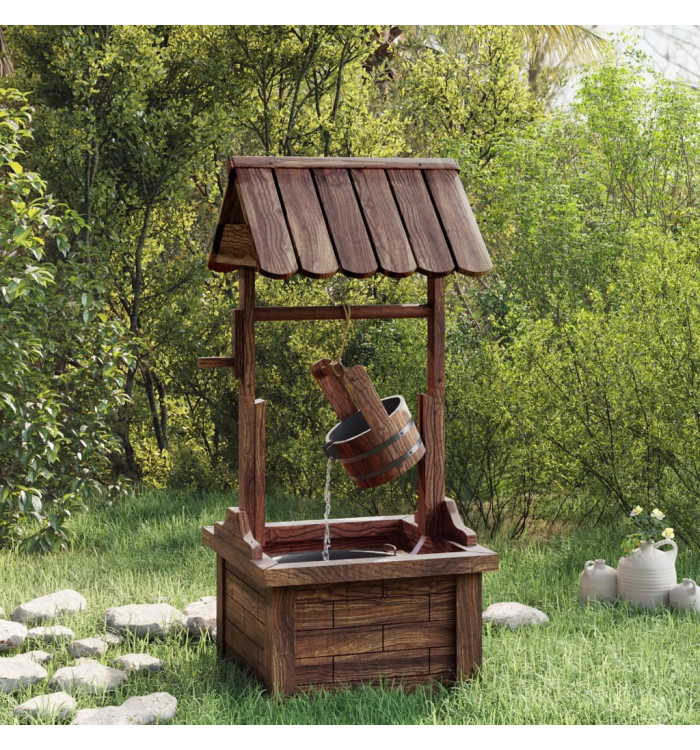 Puits à souhait avec pompe 57x50x112 cm bois de sapin massif | Mobilier & Déco