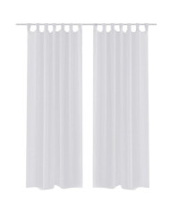 Rideau fin Blanc 140x225 cm 2 pcs | Mobilier & Déco