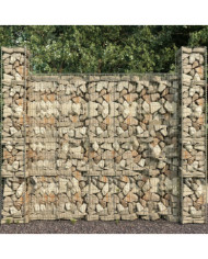 Paniers de gabion 3 pcs Acier galvanisé 25x25x197 cm | Mobilier & Déco