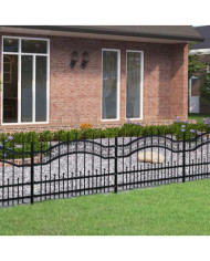 Clôture de jardin avec sommet de lance Noir 115 cm | Mobilier & Déco