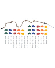 Pierres d'escalade avec corde 25 pcs Multicolore | Mobilier & Déco