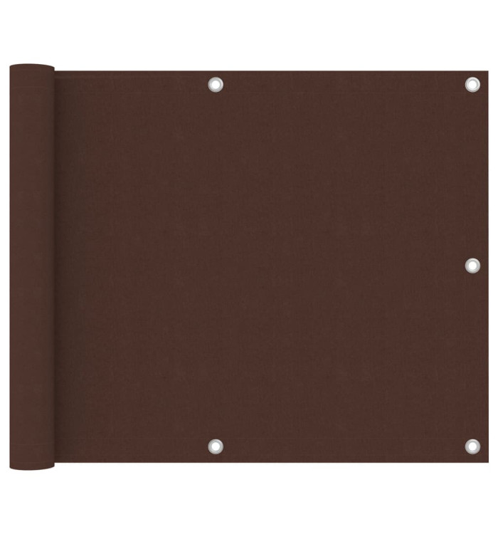 Écran de balcon Marron 75x400 cm Tissu Oxford | Mobilier & Déco