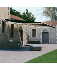 Auvent automatique et capteur de vent/LED 450x300 cm Anthracite | Mobilier & Déco