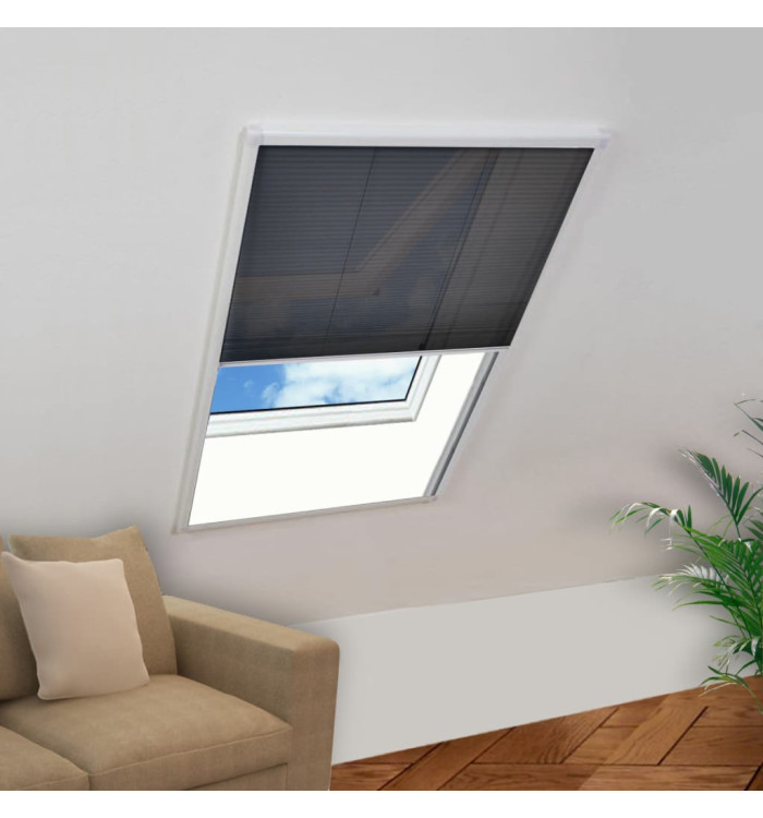 Moustiquaire plissée pour fenêtre Aluminium 80 x 120 cm | Mobilier & Déco
