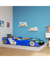 Lit voiture de course pour enfants 90 x 200 cm Bleu | Mobilier & Déco