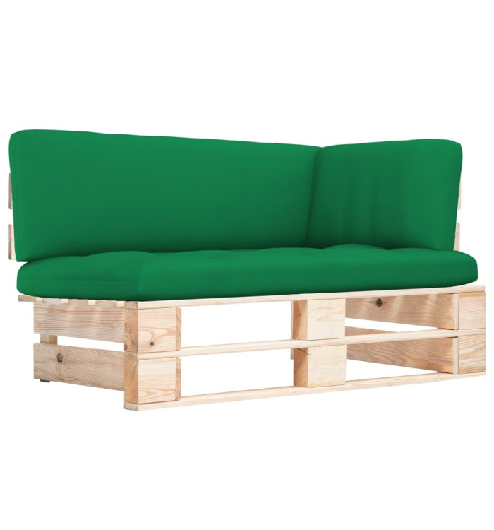 Canapé d'angle palette de jardin bois de pin imprégné | Mobilier & Déco