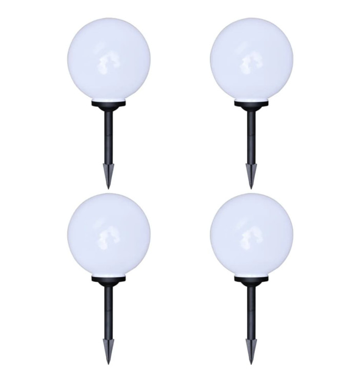 4 pcs Lampes d'allée d'extérieur à LED 30 cm et piquet au sol | Mobilier & Déco