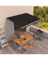 Auvent manuel rétractable 400x350 cm Anthracite | Mobilier & Déco