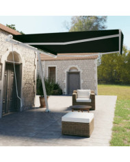 Auvent manuel rétractable sur pied 450x350 cm Anthracite | Mobilier & Déco