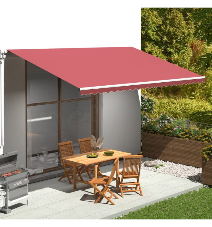 Tissu de remplacement pour auvent Bordeaux rouge 5x3 m | Mobilier & Déco