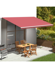 Tissu de remplacement pour auvent Bordeaux rouge 5x3 m | Mobilier & Déco