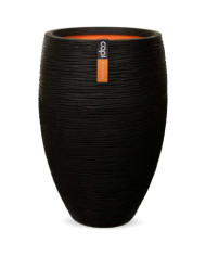 Capi Pot à fleurs Nature Rib Élégant Deluxe 40 x 60 cm Noir KBLR1131 | Mobilier & Déco