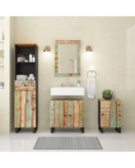 Ensemble de meubles de salle de bain 4 pcs bois massif récupéré | Mobilier & Déco