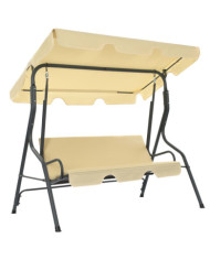Balancelle de jardin Blanc crème 170 x 110 x 153 cm | Mobilier & Déco