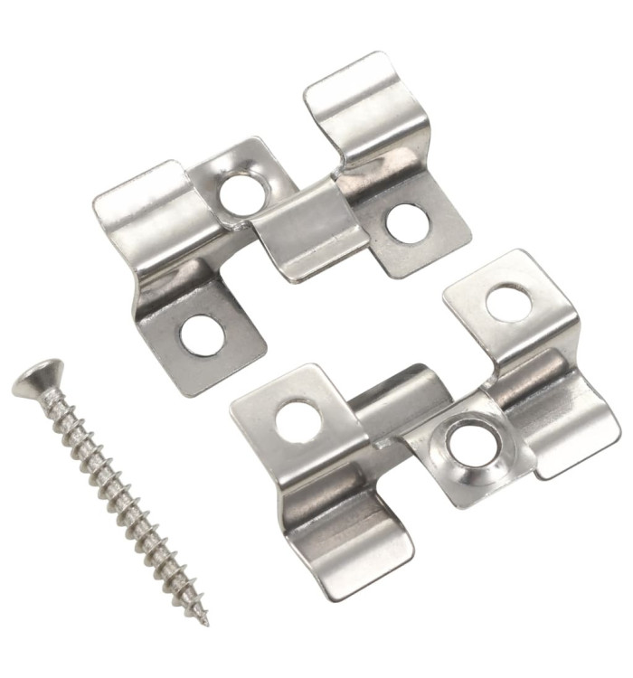 Clip de fixation de terrasse 100pcs et 200 vis Acier inoxydable | Mobilier & Déco
