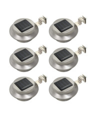 Lampe solaire à LED ronde d'extérieur 6 pcs 12 cm Blanc | Mobilier & Déco