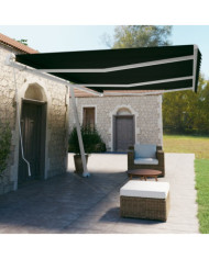 Auvent manuel rétractable sur pied 600x350 cm Anthracite | Mobilier & Déco