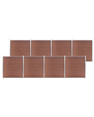 Clôture de jardin WPC 1391x186 cm Marron | Mobilier & Déco
