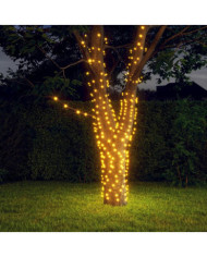 Lampes solaires 2 pcs 2x200 LED Blanc chaud Intérieur Extérieur | Mobilier & Déco