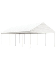 Belvédère avec toit blanc 11,15x4,08x3,22 m polyéthylène | Mobilier & Déco