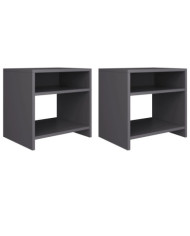 Tables de chevet 2 pcs Gris 40x30x40 cm Bois d'ingénierie | Mobilier & Déco