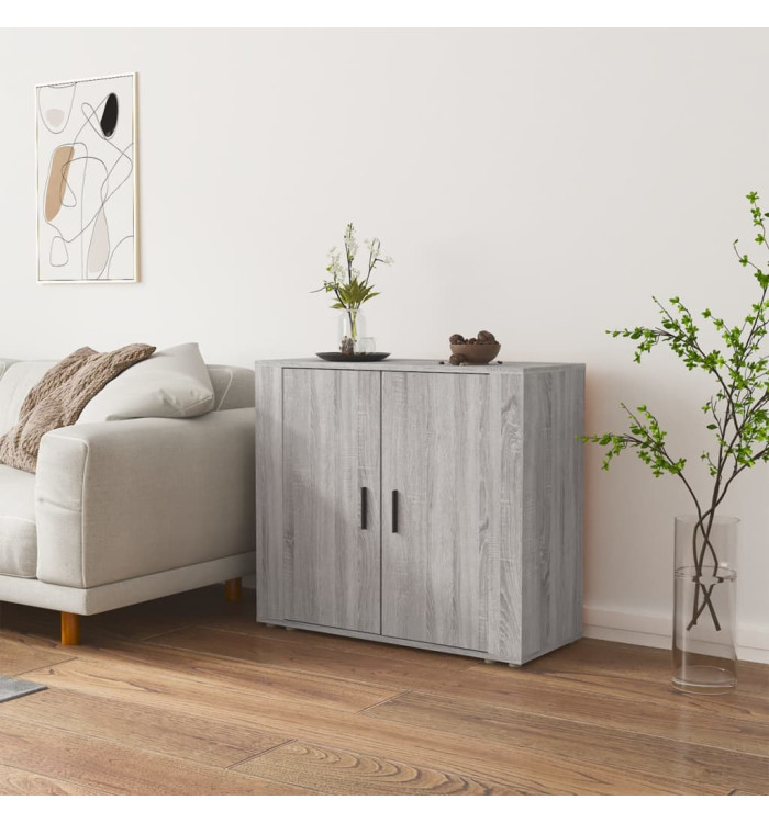 Buffet Sonoma gris 80x33x70 cm Bois d'ingénierie | Mobilier & Déco