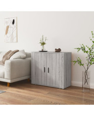 Buffet Sonoma gris 80x33x70 cm Bois d'ingénierie | Mobilier & Déco