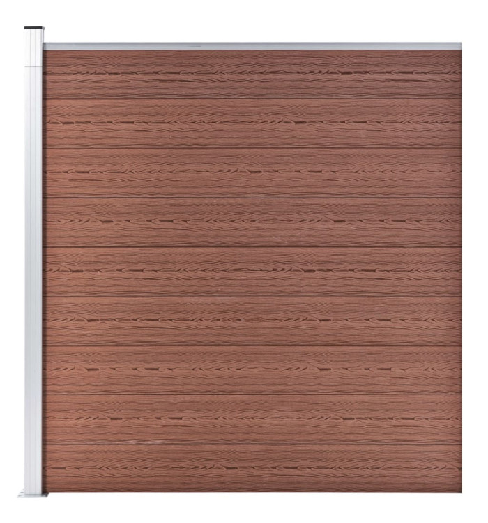 Clôture de jardin WPC 175x186 cm Marron | Mobilier & Déco