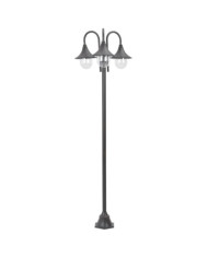 Lampadaire de jardin E27 220 cm Aluminium 3 lanternes Bronze | Mobilier & Déco