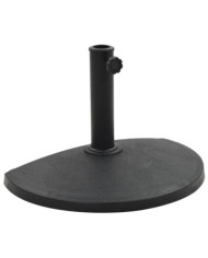 Socle demi-rond de parasol Polyrésine 9 kg Noir | Mobilier & Déco
