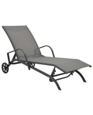 Chaise longue Acier et textilène | Mobilier & Déco