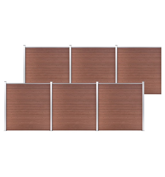 Clôture de jardin WPC 1045x186 cm Marron | Mobilier & Déco