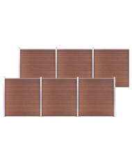 Clôture de jardin WPC 1045x186 cm Marron | Mobilier & Déco