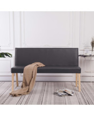 Banc 139,5 cm Gris Similicuir | Mobilier & Déco