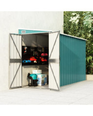 Abri de jardin mural Vert 118x288x178 cm Acier galvanisé | Mobilier & Déco