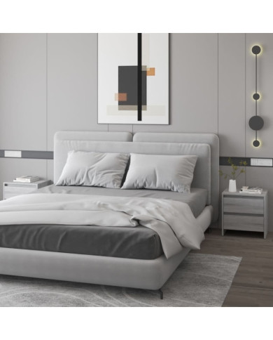 Tables de chevet 2 pcs sonoma gris 45x34,5x44,5 cm | Mobilier & Déco