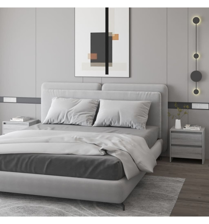 Tables de chevet 2 pcs sonoma gris 45x34,5x44,5 cm | Mobilier & Déco