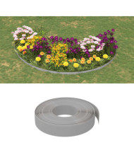 Bordures de jardin 2 pcs gris 10 m 10 cm polyéthylène | Mobilier & Déco