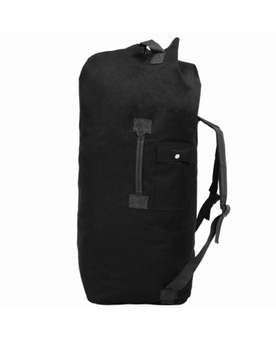 Sac de sport en style militaire 85 L Noir | Mobilier & Déco