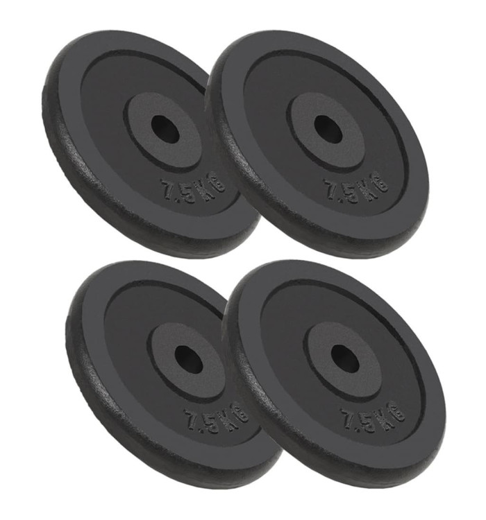 Plaque de poids 4 pcs 4x7,5 kg Fonte | Mobilier & Déco