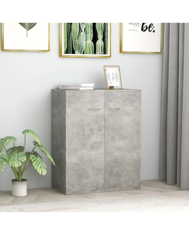 Buffet Gris béton 60x30x75 cm Bois d'ingénierie | Mobilier & Déco