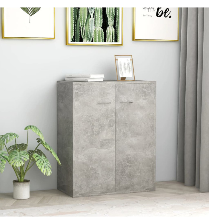 Buffet Gris béton 60x30x75 cm Bois d'ingénierie | Mobilier & Déco