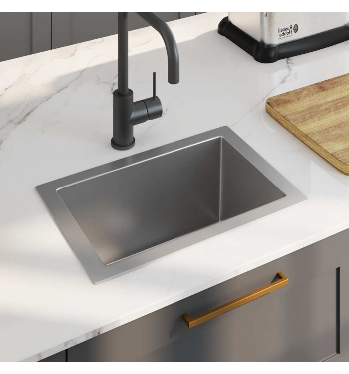 Évier de cuisine fait à la main Acier inoxydable | Mobilier & Déco