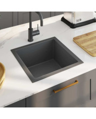 Évier de cuisine fait à la main Noir Acier inoxydable | Mobilier & Déco