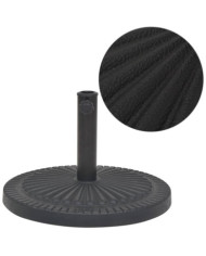Socle de parasol Résine Rond Noir 14 kg | Mobilier & Déco