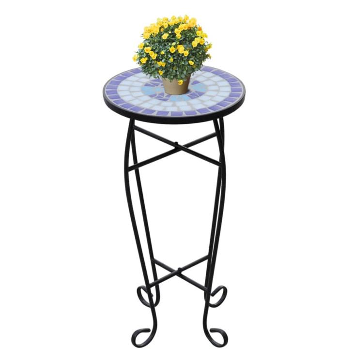 Table d'appoint Mosaïque Bleu et blanc | Mobilier & Déco