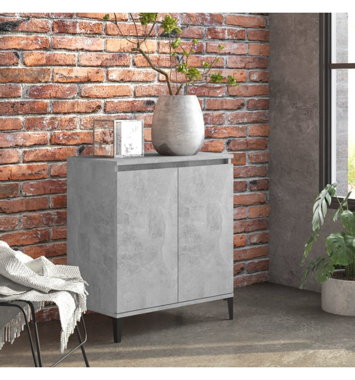Buffet gris béton 60x35x70 cm bois d'ingénierie | Mobilier & Déco