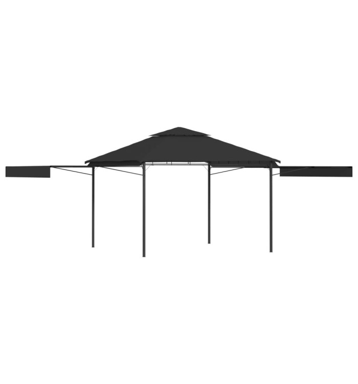 Belvédère et double toits étentus 3x3x2,75 m Anthracite 180g/m² | Mobilier & Déco